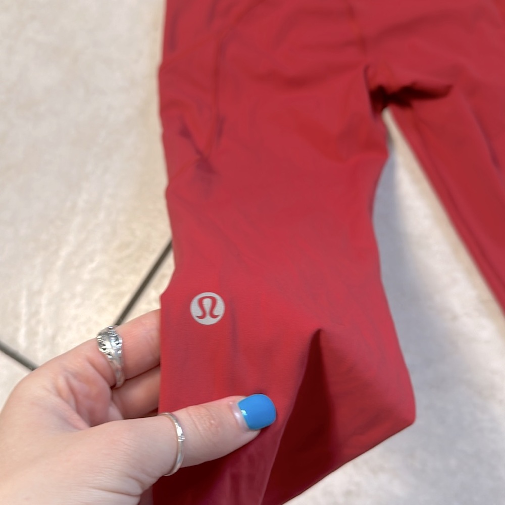 Lululemon Fast & Free Crop II‎ *Nulux 19" Persian Red - Picture 4 of 14